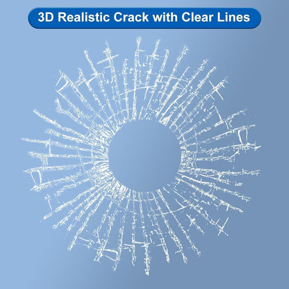 3D Broken Glass Football Car Sticker